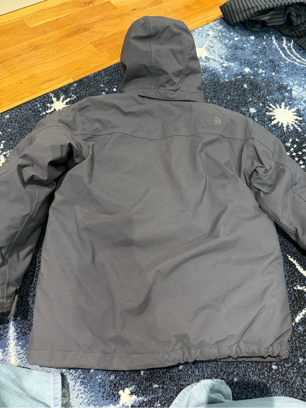 The North Face Men's Dark Gray Hooded Winter Jacket